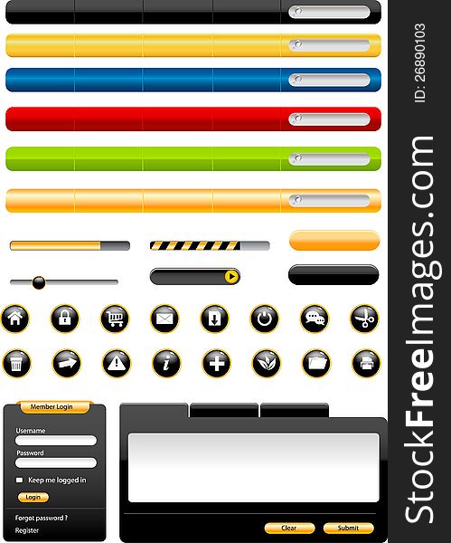 Set of modern Vector Web Design Elements