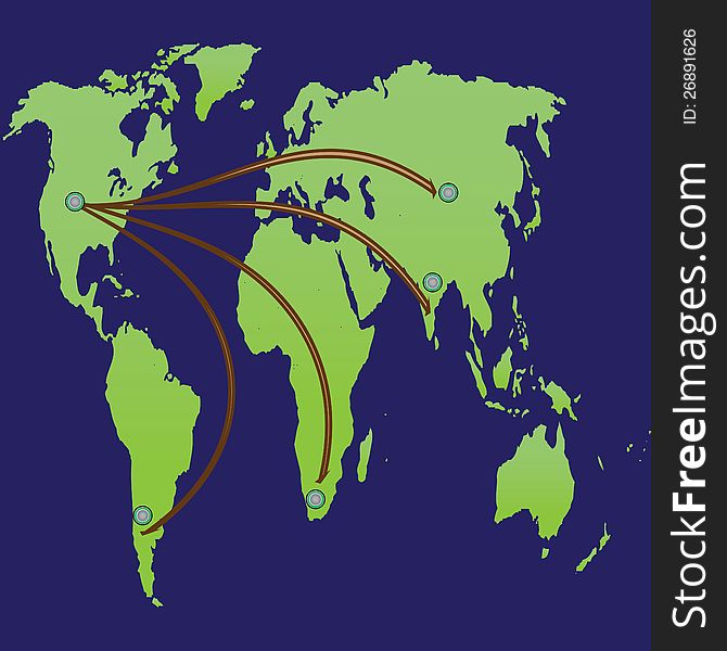 Vector World map.eps10.vector