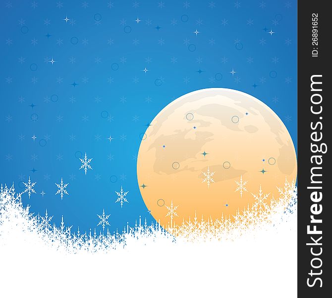 Christmas Card whit moon.vector.eps10. Christmas Card whit moon.vector.eps10