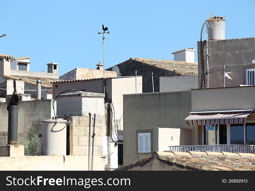 City ​​street Alcudia, Mallorca, Spain, Europe. City ​​street Alcudia, Mallorca, Spain, Europe