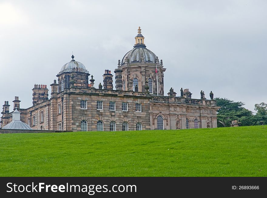 The great estate of castle howard in yorkshire in england. The great estate of castle howard in yorkshire in england