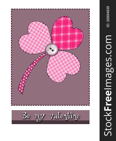 Hearts clover - beauty illustration for valentines day.