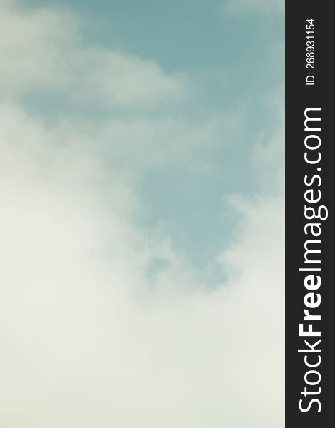 Abstract background, blue sky with white clouds