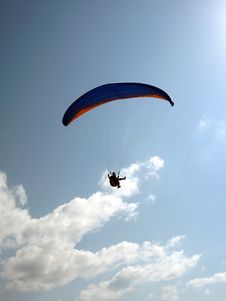 Parachute With Man Royalty Free Stock Photography Parachute With Man Royalty Free Stock Photography