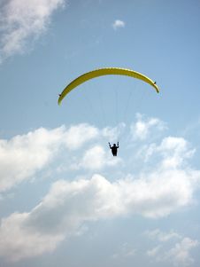 Parachute With Man Stock Photo Parachute With Man Stock Photo