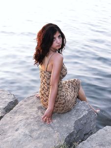 Lady On The Lake Royalty Free Stock Image Lady On The Lake Royalty Free Stock Image