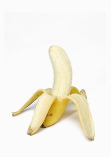 Peeled Banana Stock Photo