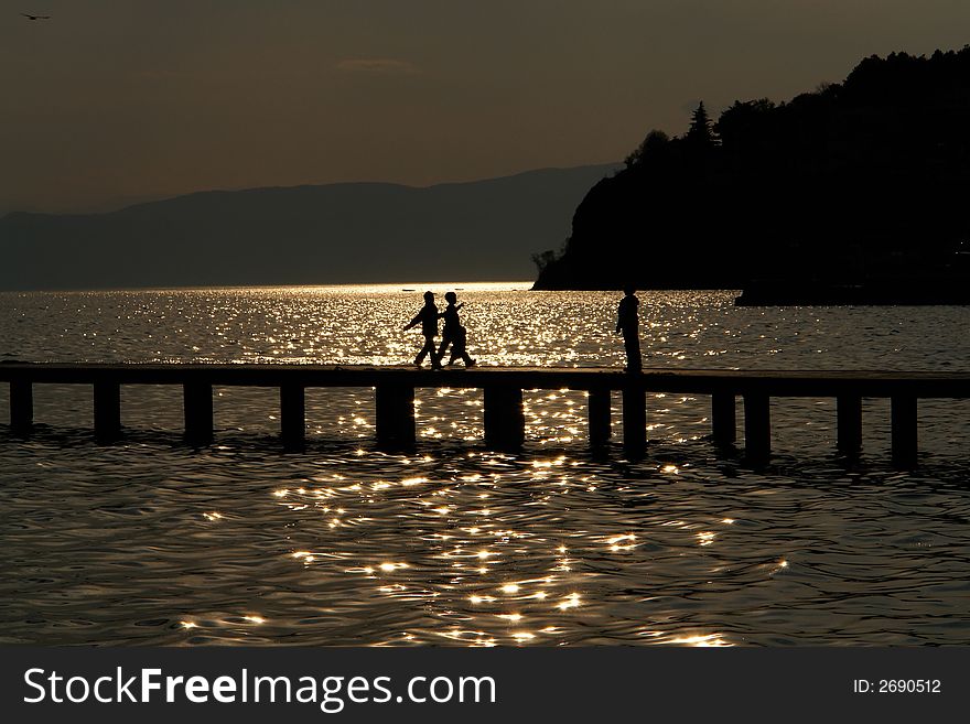 Lake landscape (Ohrid Lake, Macedonia)