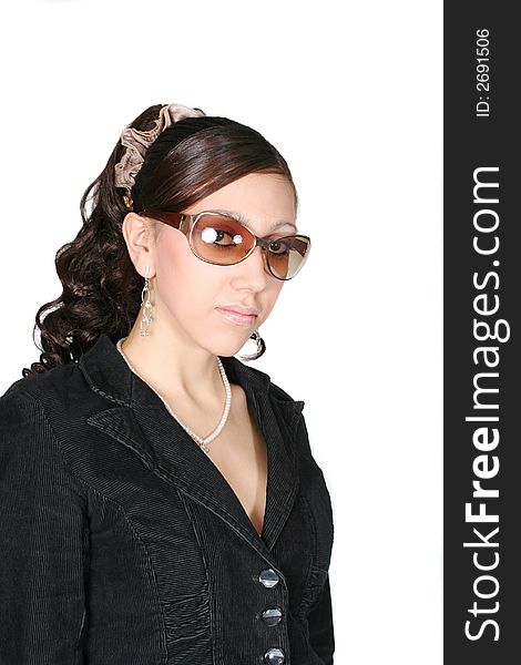 Woman In Black Glasses