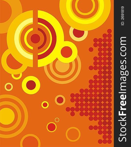 Abstract circle background in yellow, red and orange colors. Abstract circle background in yellow, red and orange colors.