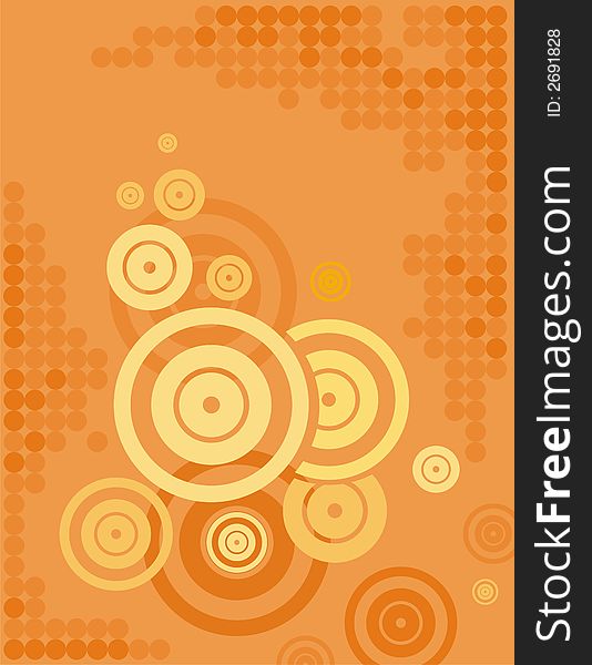 Abstract circle background in yellow and orange colors. Abstract circle background in yellow and orange colors.