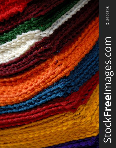 A Close Up Abstract Shot of Folded Woollens. A Close Up Abstract Shot of Folded Woollens