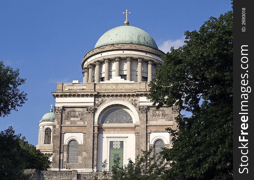 Esztergom Basilica, view from the Danube river bank