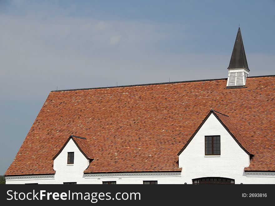 Classic architectural roof lines of an old barn. Classic architectural roof lines of an old barn