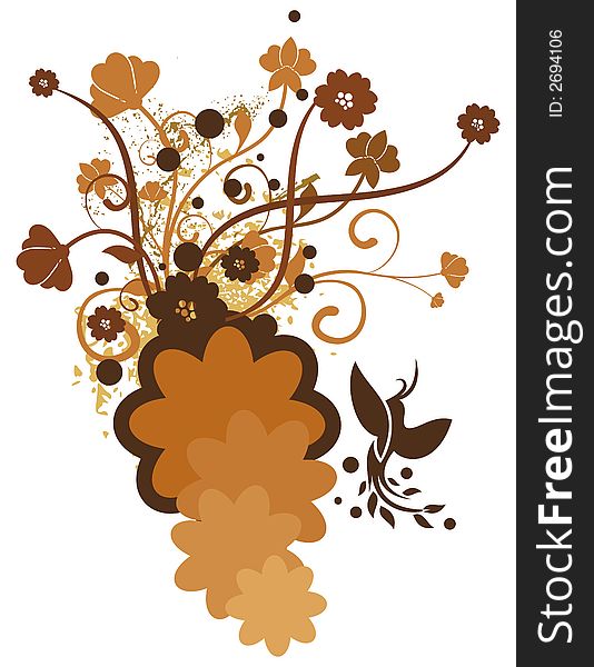 Colored Floral Background