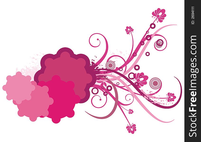 Colored Floral Background