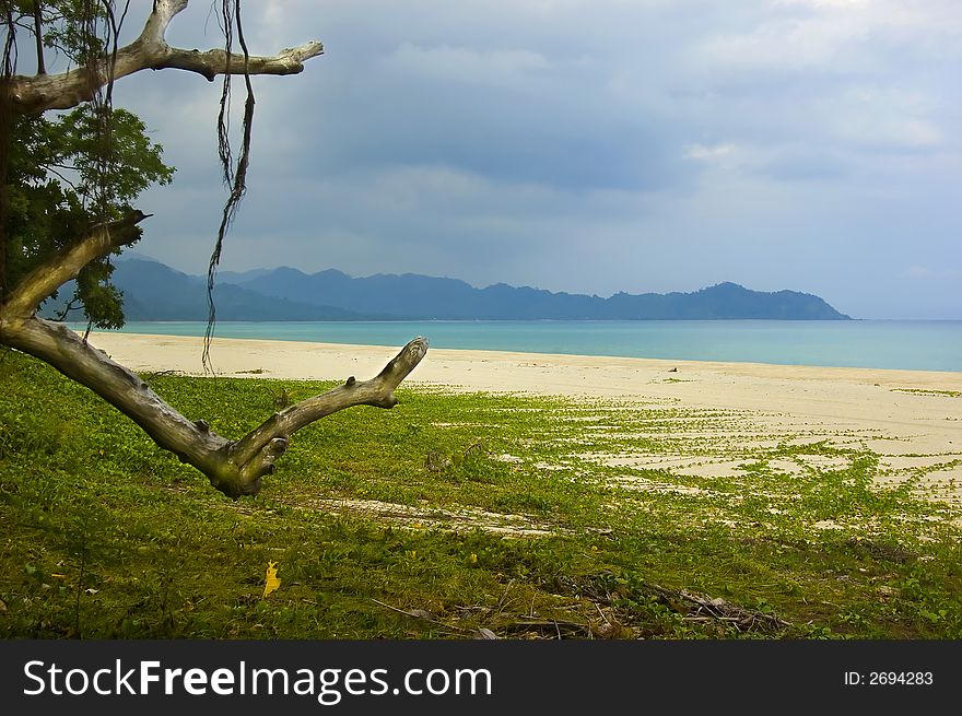 Unspoilt beach in Aurora Province, Philippines. Unspoilt beach in Aurora Province, Philippines