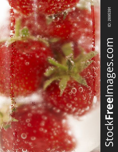 A still image of a fruits and bubles. A still image of a fruits and bubles