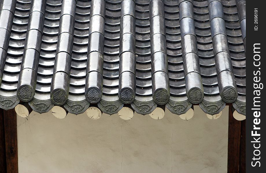 Close-up of the roof of a Korean temple - travel and tourism. Close-up of the roof of a Korean temple - travel and tourism.