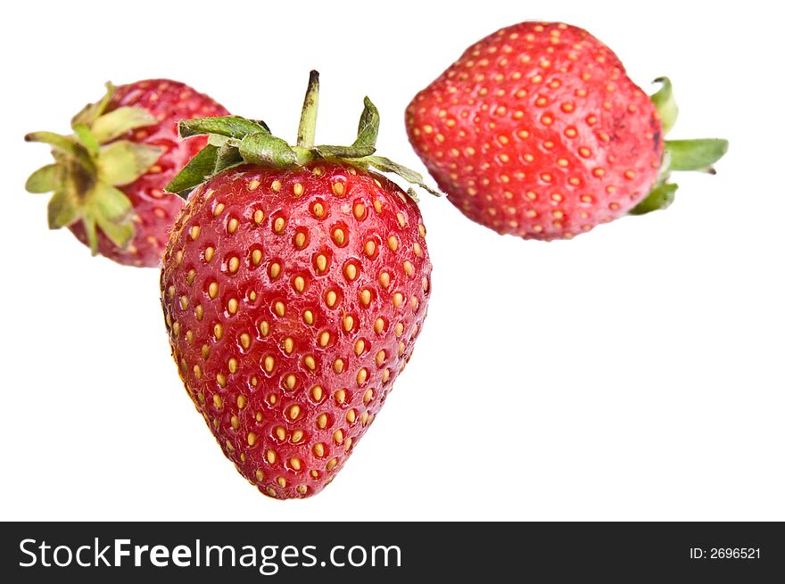 An artistic composition of a group of  strawberrys