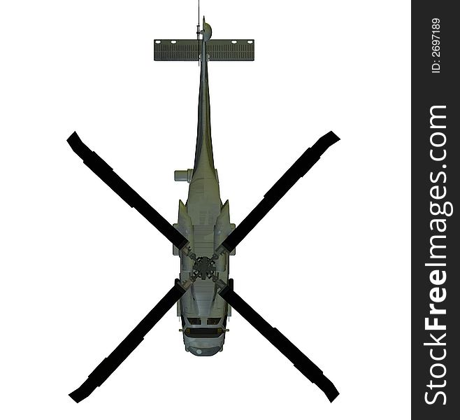 A 3d image of a sh60 sea hawk helicopter. A 3d image of a sh60 sea hawk helicopter