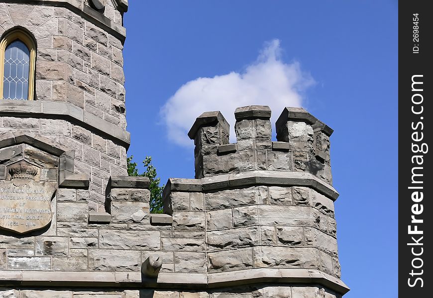 An castle like monument in Stoner Creek from the war in 1813, the
American against the British. Close-up picture. An castle like monument in Stoner Creek from the war in 1813, the
American against the British. Close-up picture.