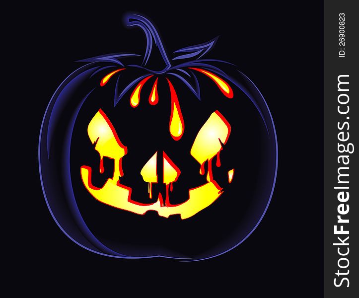 Decorative halloween celebrate background with magic pumpkin