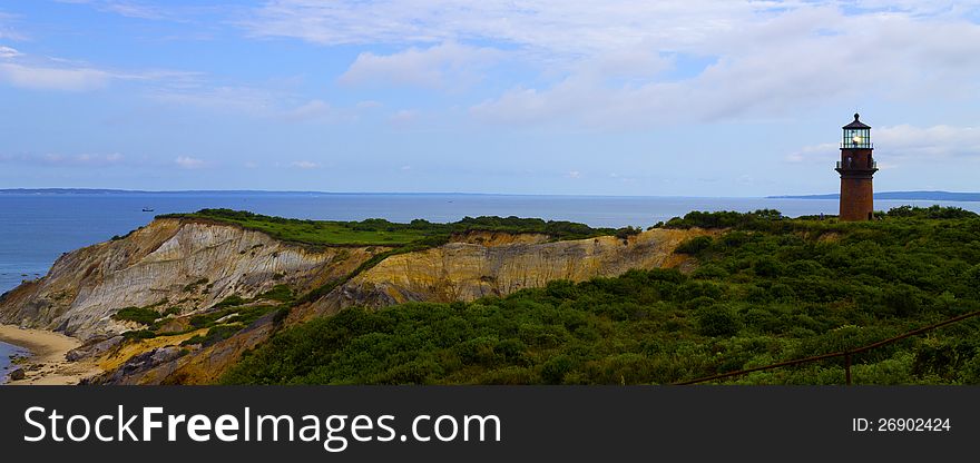 Gay Head lighthouse in Aquinnah on Marthas Vineyard. Gay Head lighthouse in Aquinnah on Marthas Vineyard