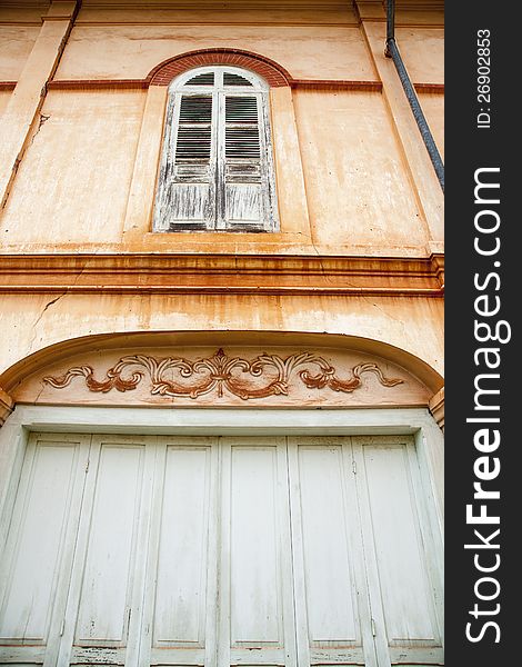 Abandoned buildings, old buildings, old antique.