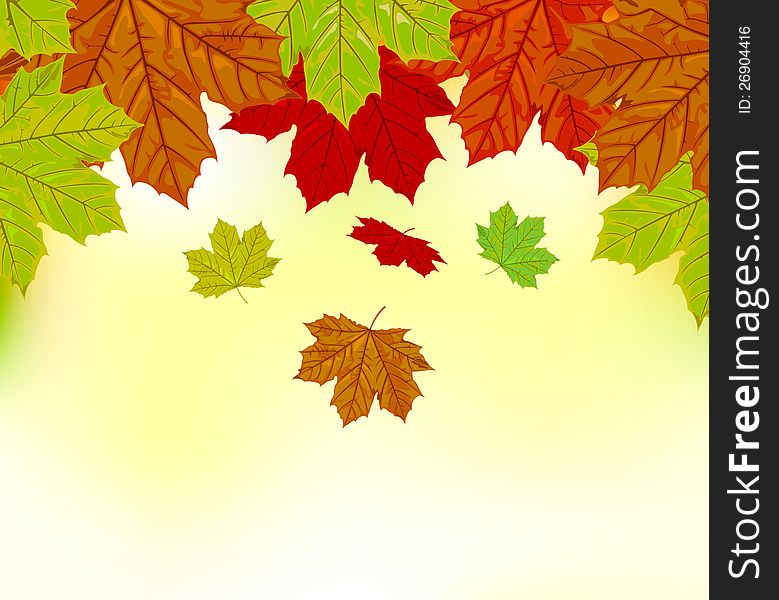Falling Autumn Leaves Background