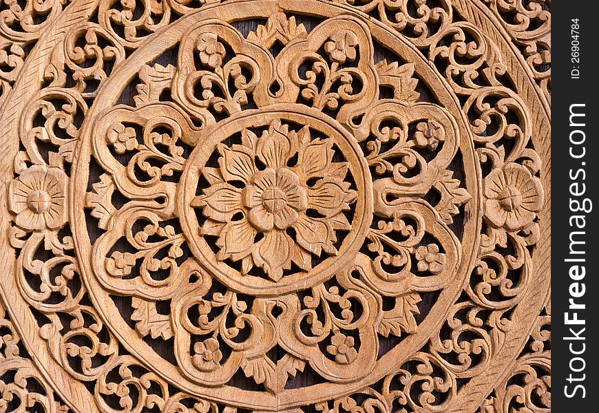 Background of carving from wooden