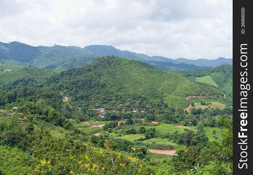 Mountain landscape in north of Thailand