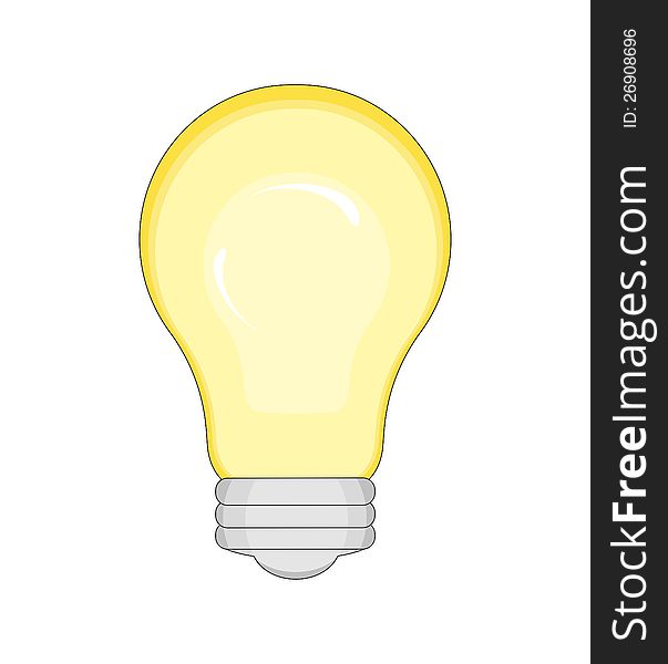An illustration featuring a glowing lightbulb