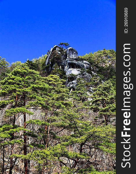 Beautiful gorge under bright blue sky. Beautiful gorge under bright blue sky.