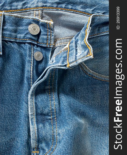 Blue jeans fabric with button background