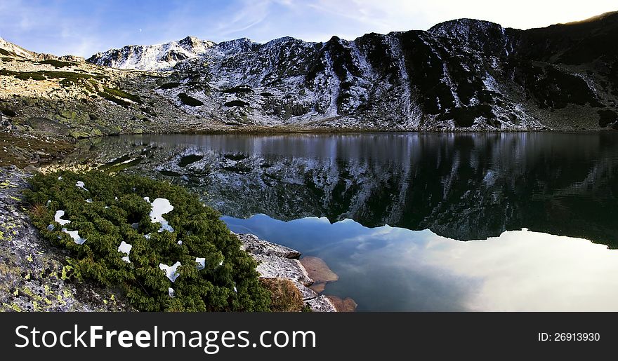 Alpine lake reflection - Retezat Mountains