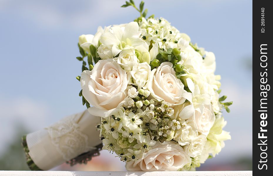 White wedding bouquet