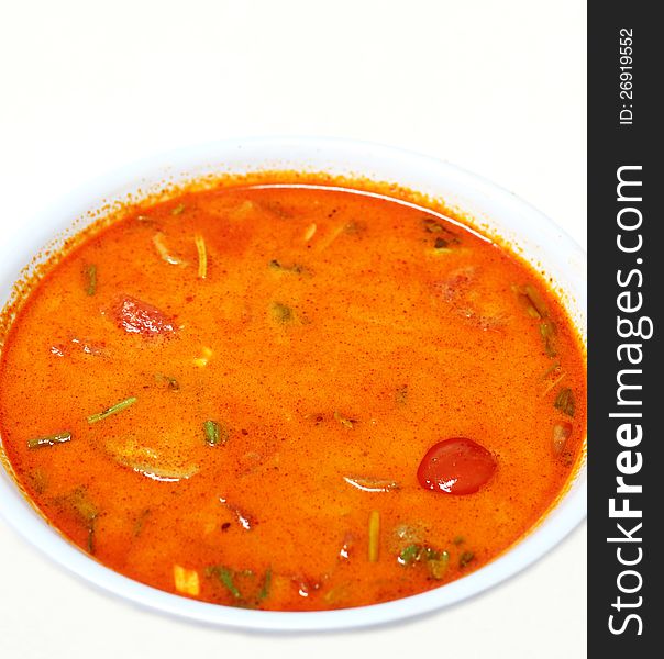 Thai seafood curry, one of very spicy menu of Thai food