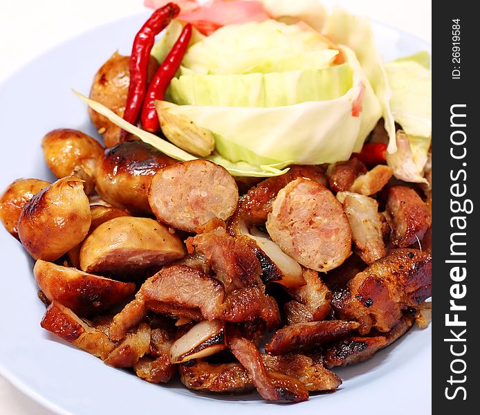 Thai Pork Sausage And Fried Pork