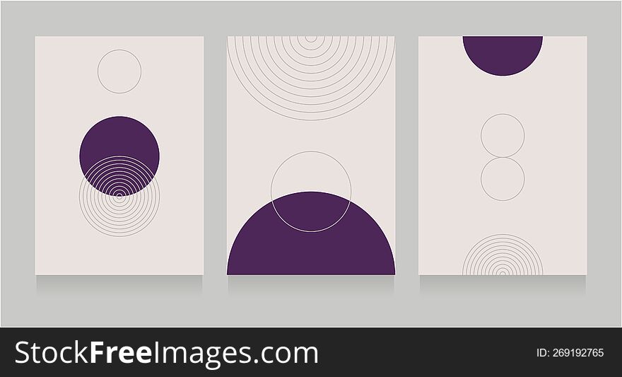 The abstract, triple, geometric design should feature bold and creative lines and shapes that create a visually striking composition. The use of a combination of purple, beige, and grey colors creates a modern and sophisticated look that can be easily incorporated into a variety of home decor styles.