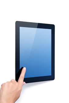 Female Hand Holding A Tablet Stock Photos Female Hand Holding A Tablet Stock Photos