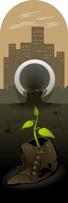 Survivor In A Polluted Environment Stock Photo Survivor In A Polluted Environment Stock Photo