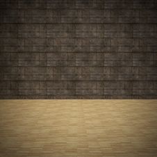 Wood Floor And Grunge Wall Royalty Free Stock Images Wood Floor And Grunge Wall Royalty Free Stock Images