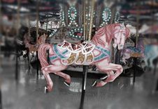 Pink Carousel Horse Royalty Free Stock Photo Pink Carousel Horse Royalty Free Stock Photo