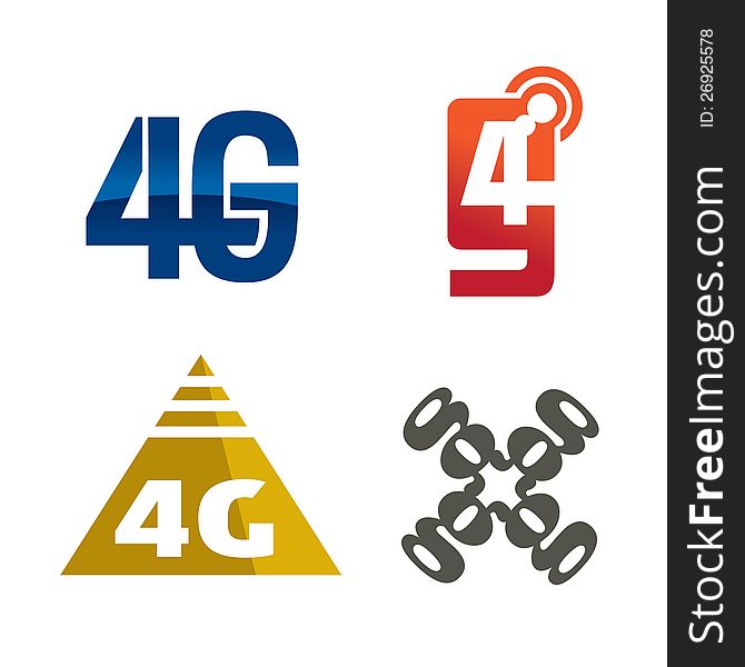 4g logo design for mobile internet industry. 4g logo design for mobile internet industry