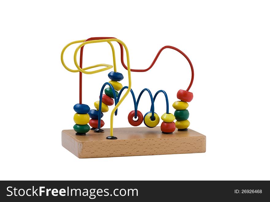 Children's developing toy. The labyrinth of wooden beads. Children's developing toy. The labyrinth of wooden beads.