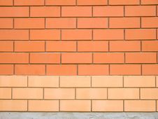Two Colors Brick Wall Stock Photos