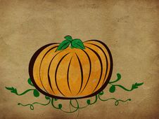 Vintage Pumpkin Background Stock Photo