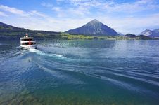 Passenger Boat, Lake Thun, Switzerland Stock Photo Passenger Boat, Lake Thun, Switzerland Stock Photo