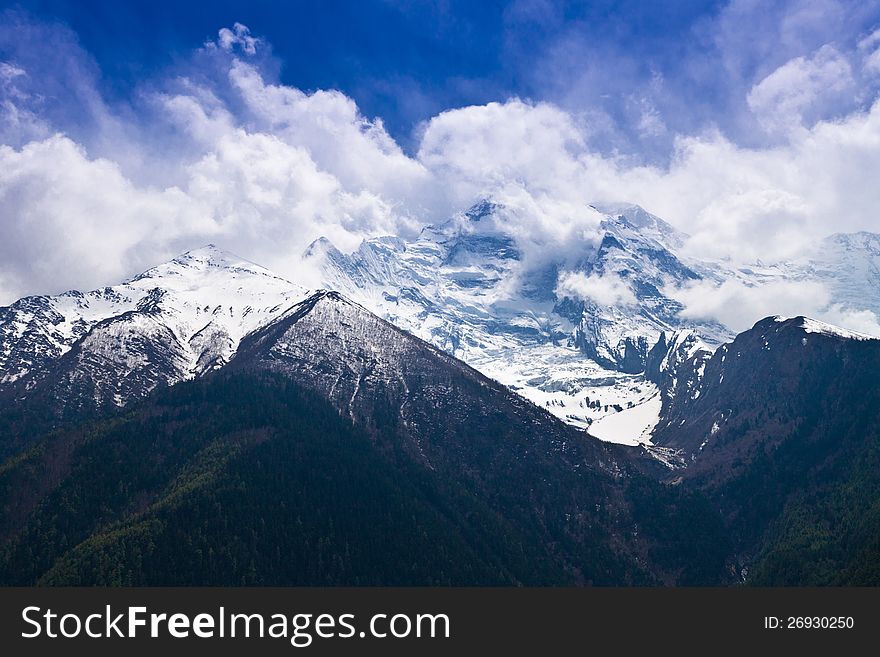 Beautiful landscape in Himalayas, Annapurna area, Nepal. Beautiful landscape in Himalayas, Annapurna area, Nepal